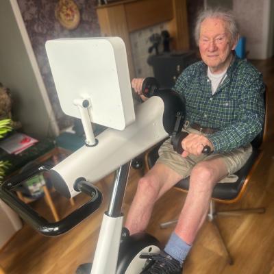 'Daily MOTOmed cycling in my 100th year'