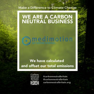 Medimotion - now a carbon neutral business