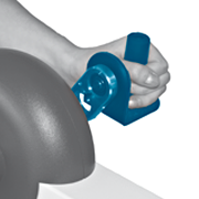vertical hand grip with hand rest